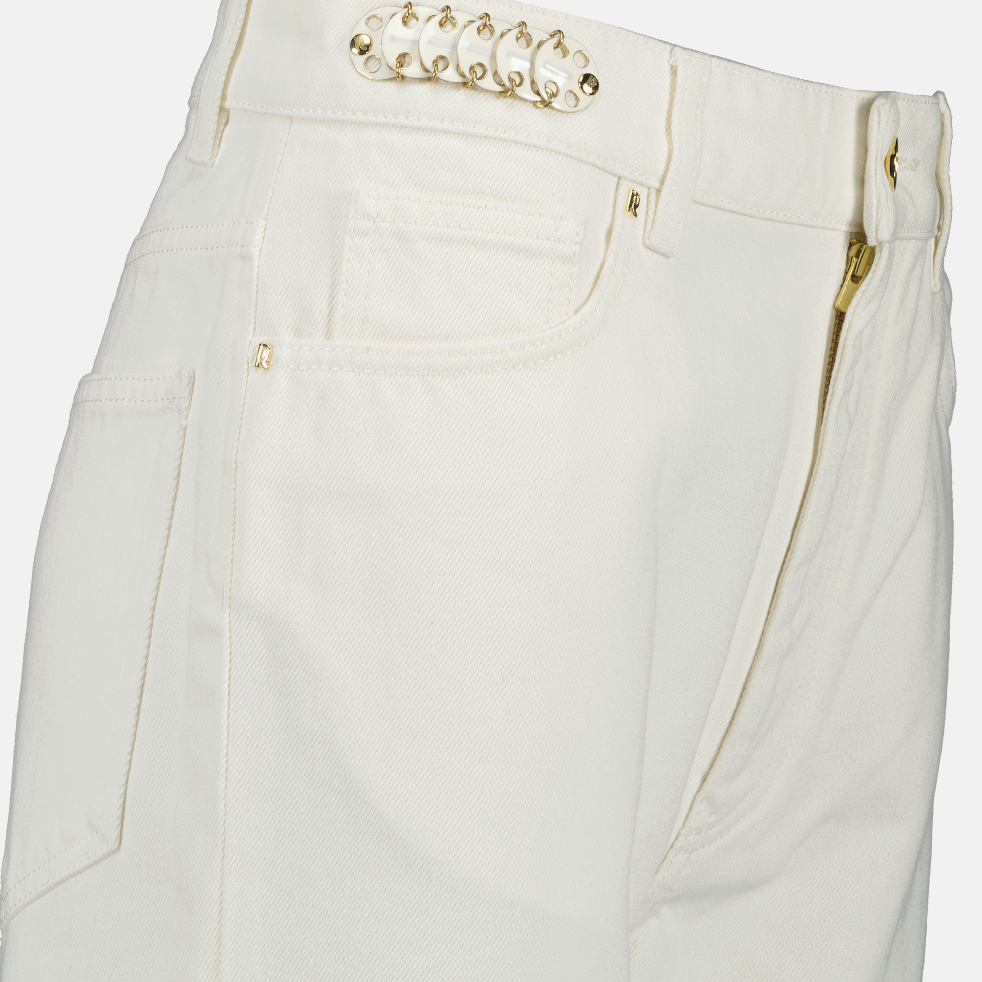 Pantaloni Jean Signature 1969 Rabanne Bianco Femme