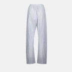 Pants Pantalon à rayures Mm6 White Femme