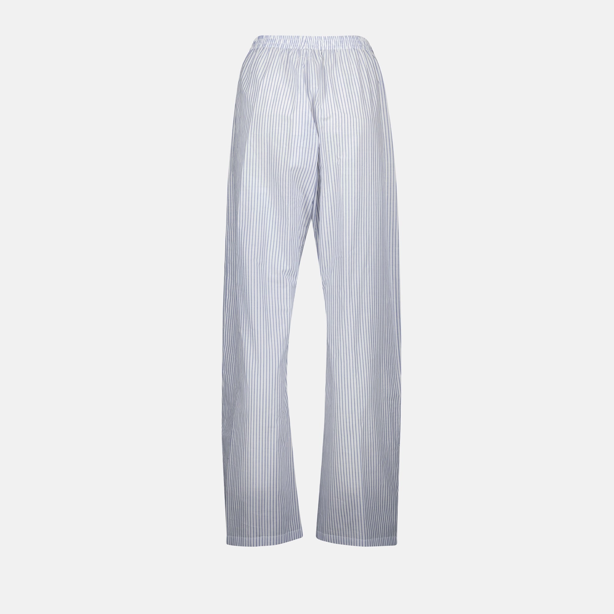 Pants Pantalon à rayures Mm6 White Femme