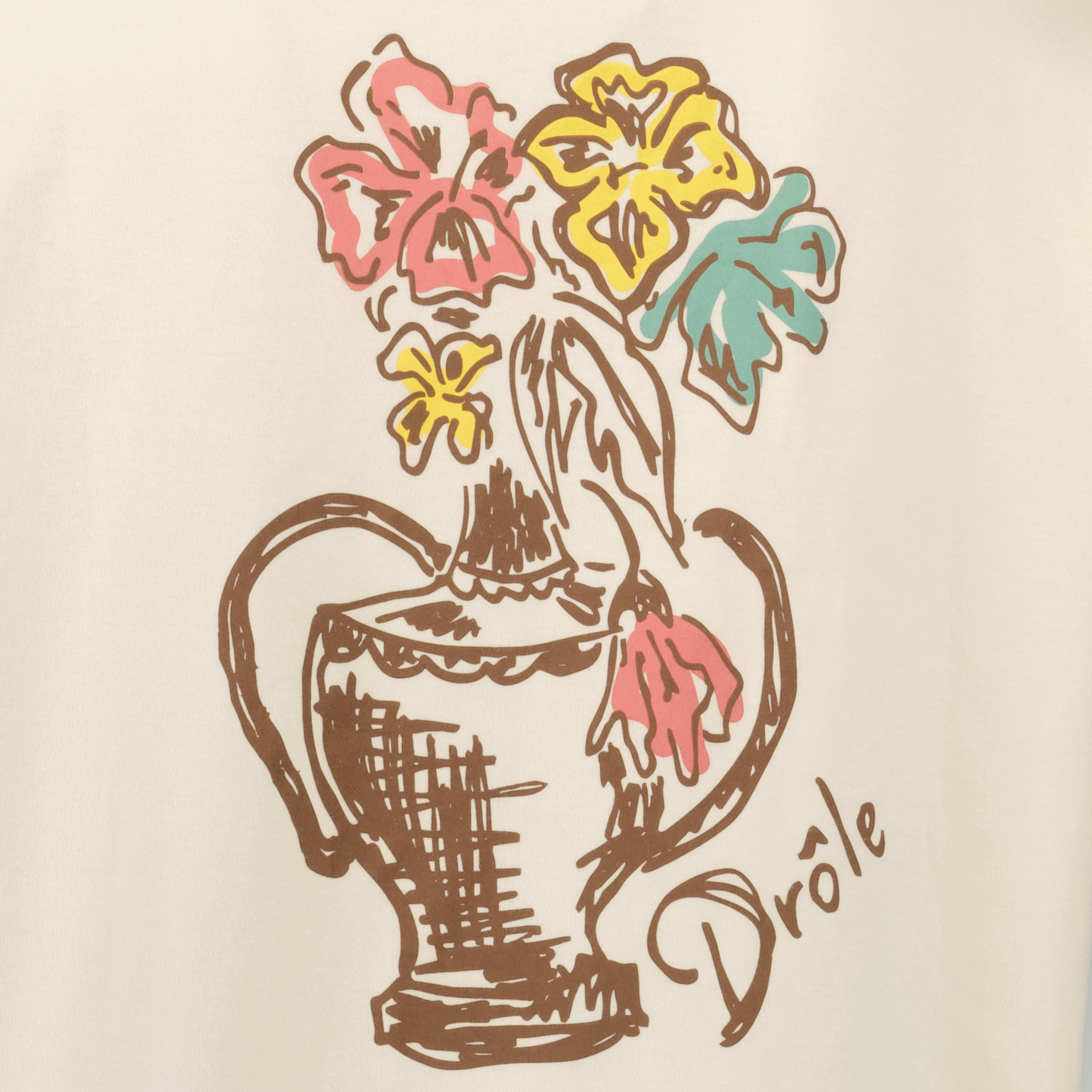 Drole De Monsieurの男性向けベージュTシャツVase Havanaの記事の画像 - 2026年春夏シーズン - 詳細ビュー_2