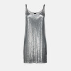 Dresses Metallic Knit Dress Rabanne Silver Femme