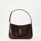 Sacs à main et épaule バージニアのエンボス加工クロコダイルパテントレザーのLe 5 à 7バッグ Saint Laurent Bordeaux Femme