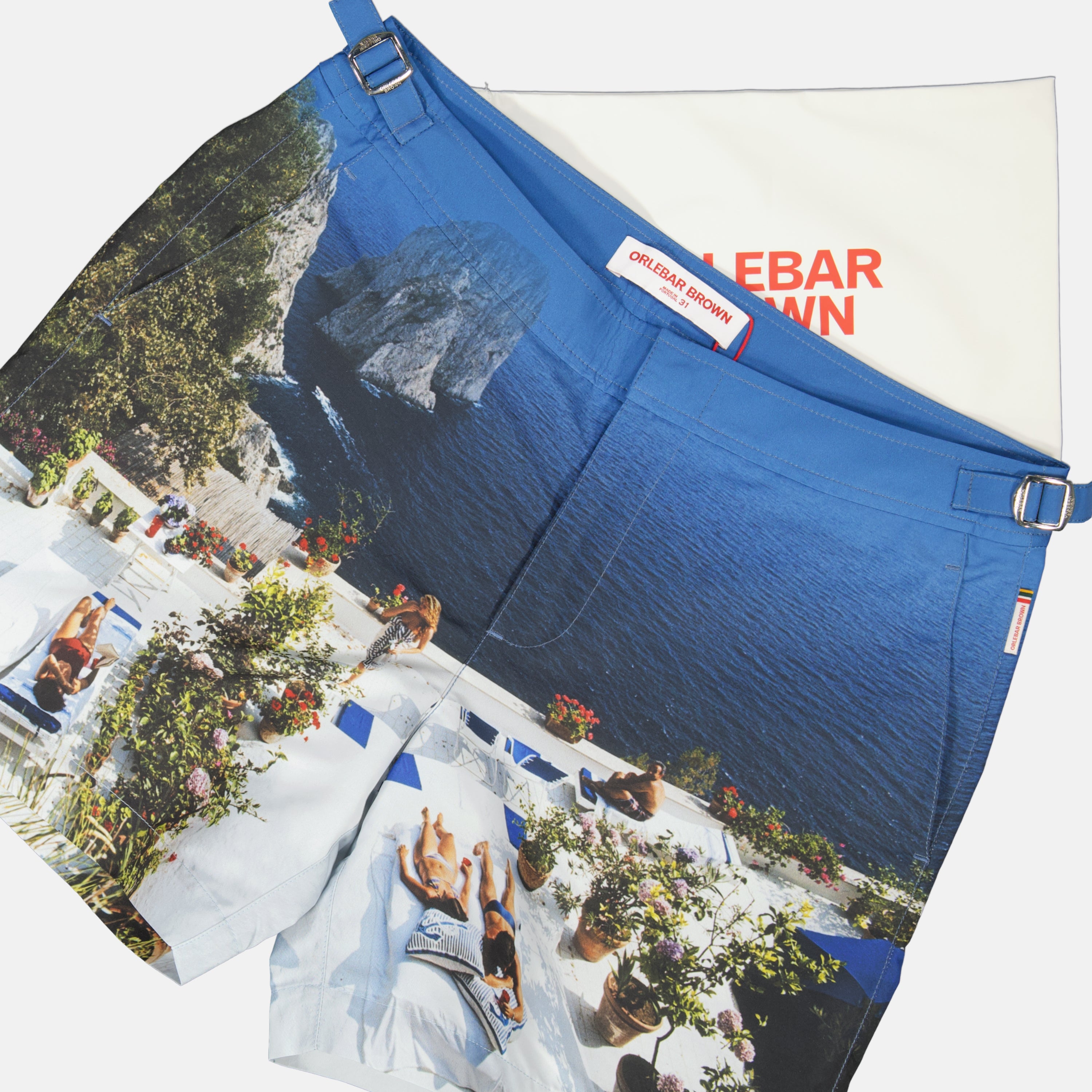 Beachwear Bulldog Photographic Swim Shorts Orlebar Brown Blue Homme