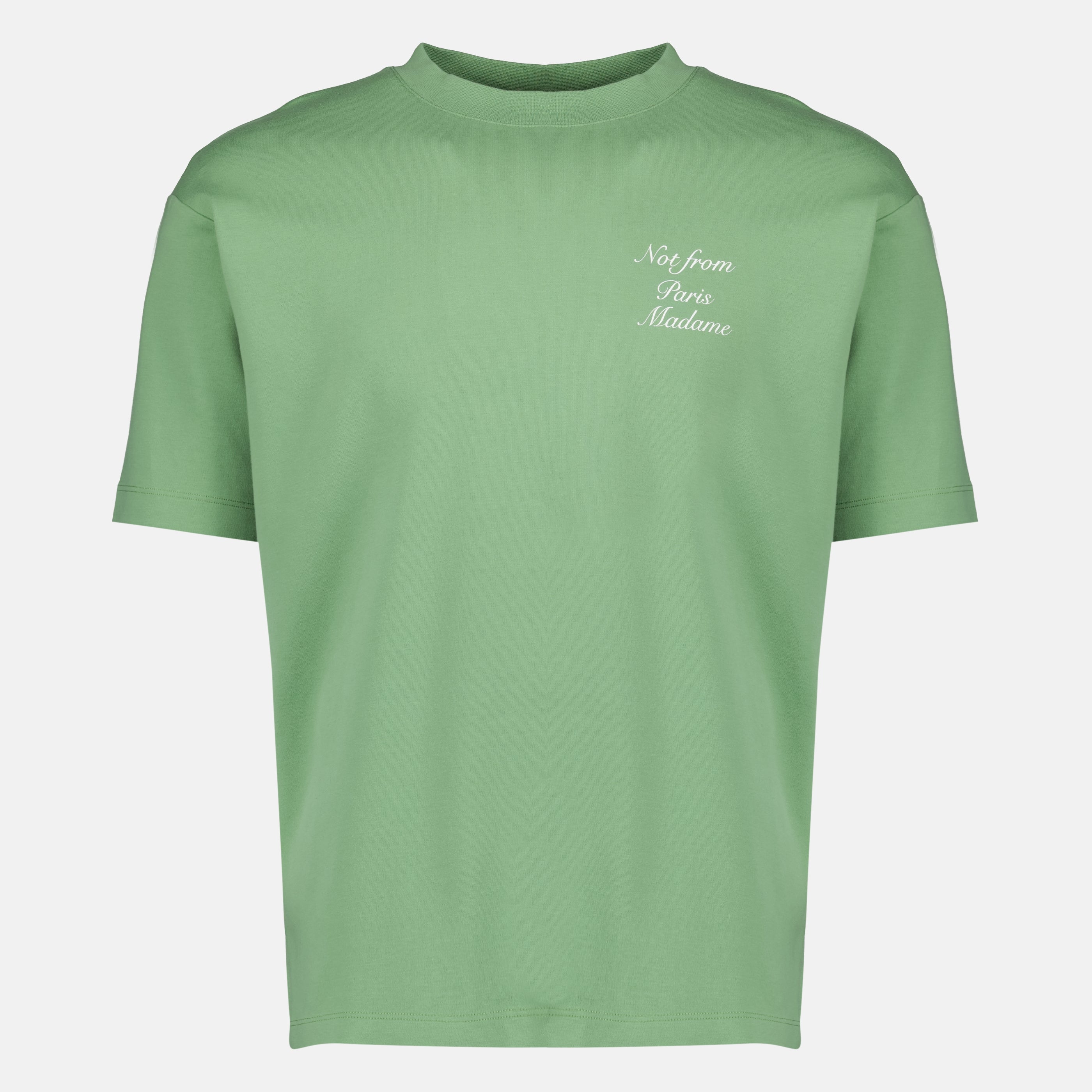 T-shirts Green slogan calligraphy T-shirt Drole De Monsieur Vert Homme