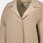 Coats Wool Coat Fendi Beige Femme
