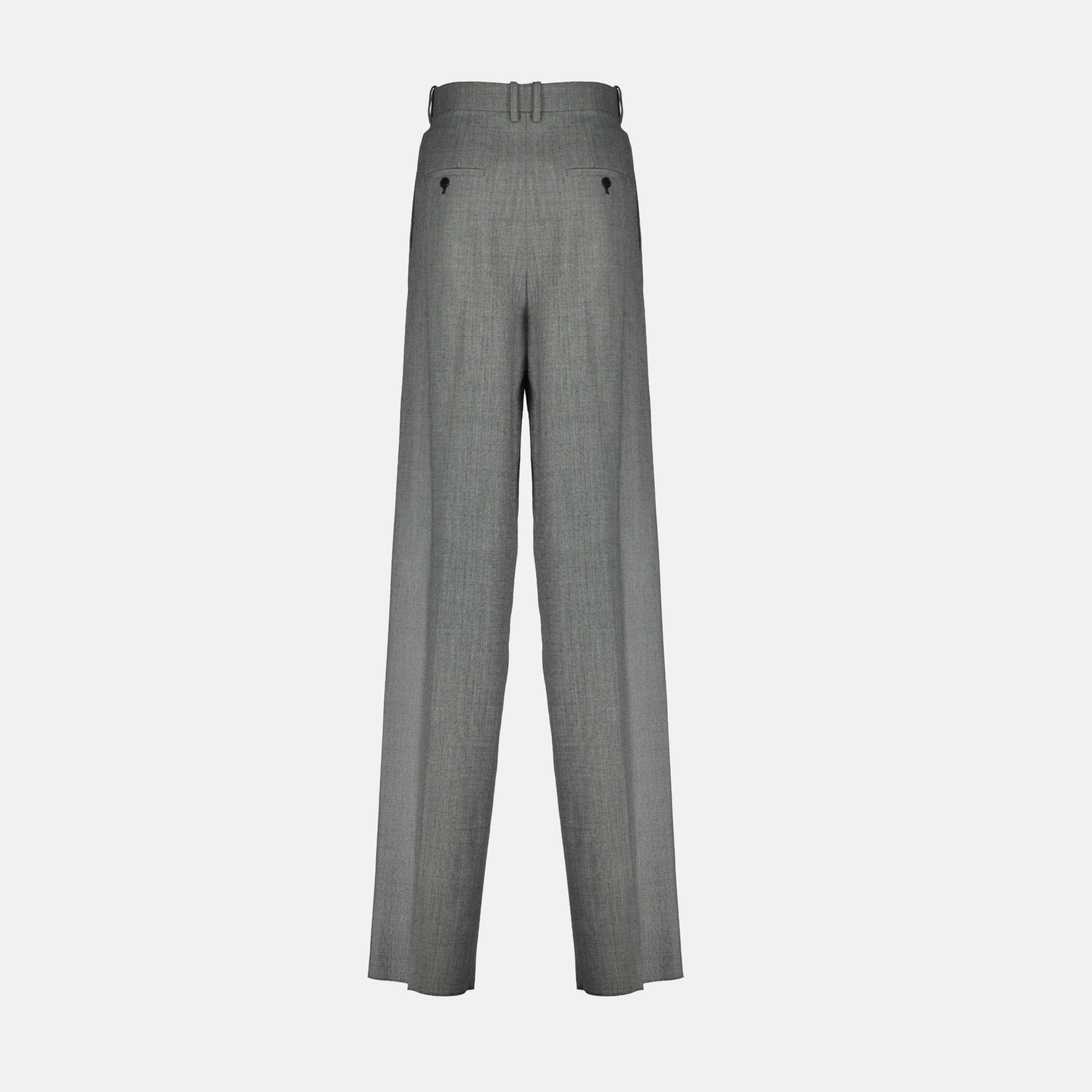 Pants Wool Pants Saint Laurent Gray Femme