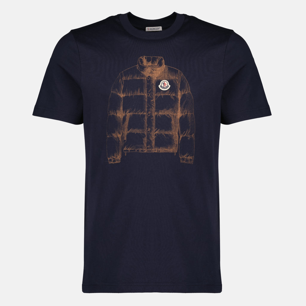 T-shirts Camiseta de Impronta Puffer Azul Marino Moncler Bleu foncé Homme