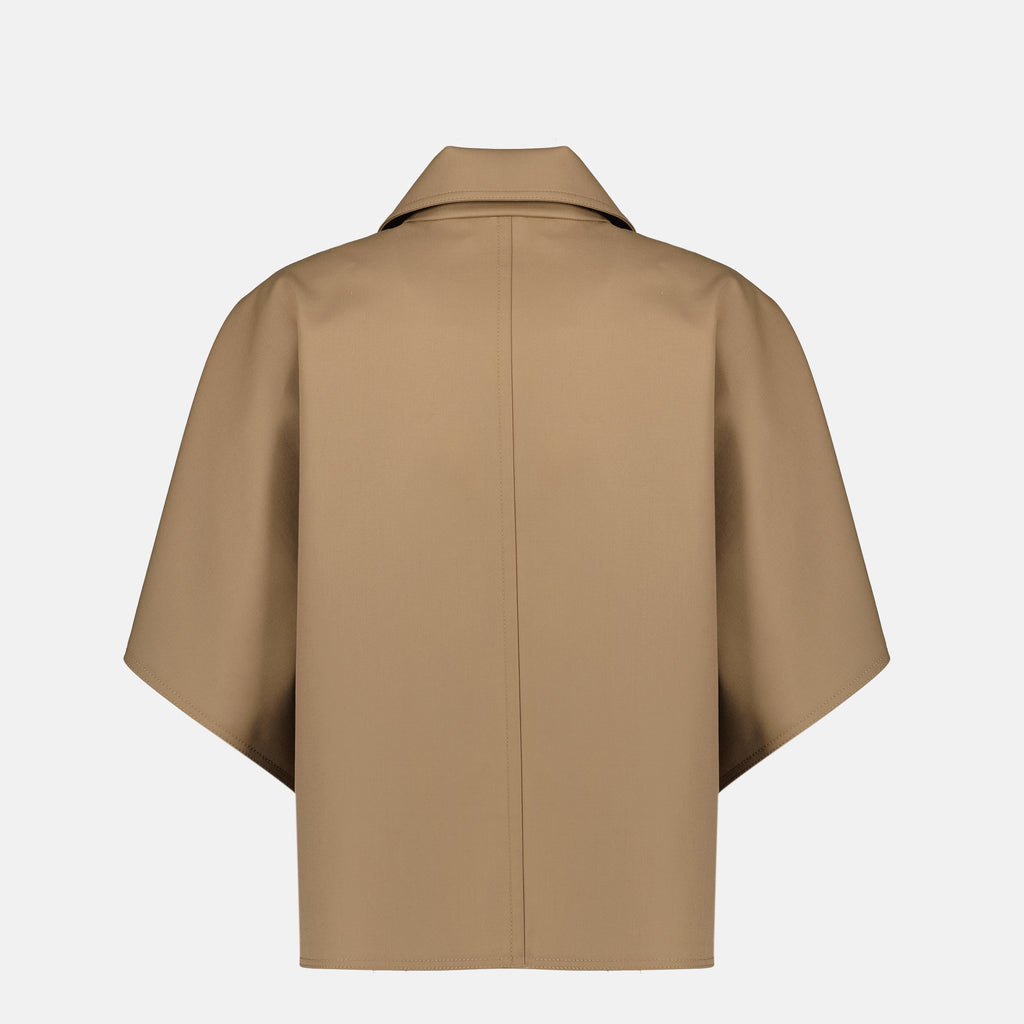 Immagine del cape in gabardine marrone di Max Mara per Donna - Stagione Primavera-Estate 2026 - Vista Posteriore