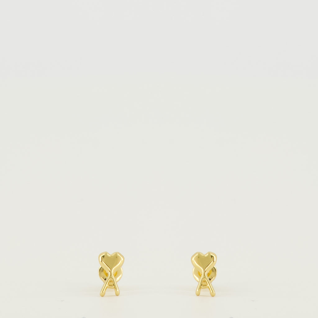 Image of the item Golden Heart Friend Earrings by the brand Ami PARIS for Women - Spring-Summer 2026 - Front View