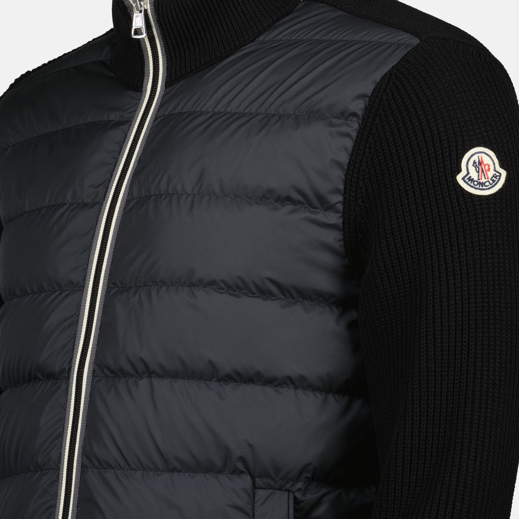 Vestes Veste bi-matière Moncler Noir Homme