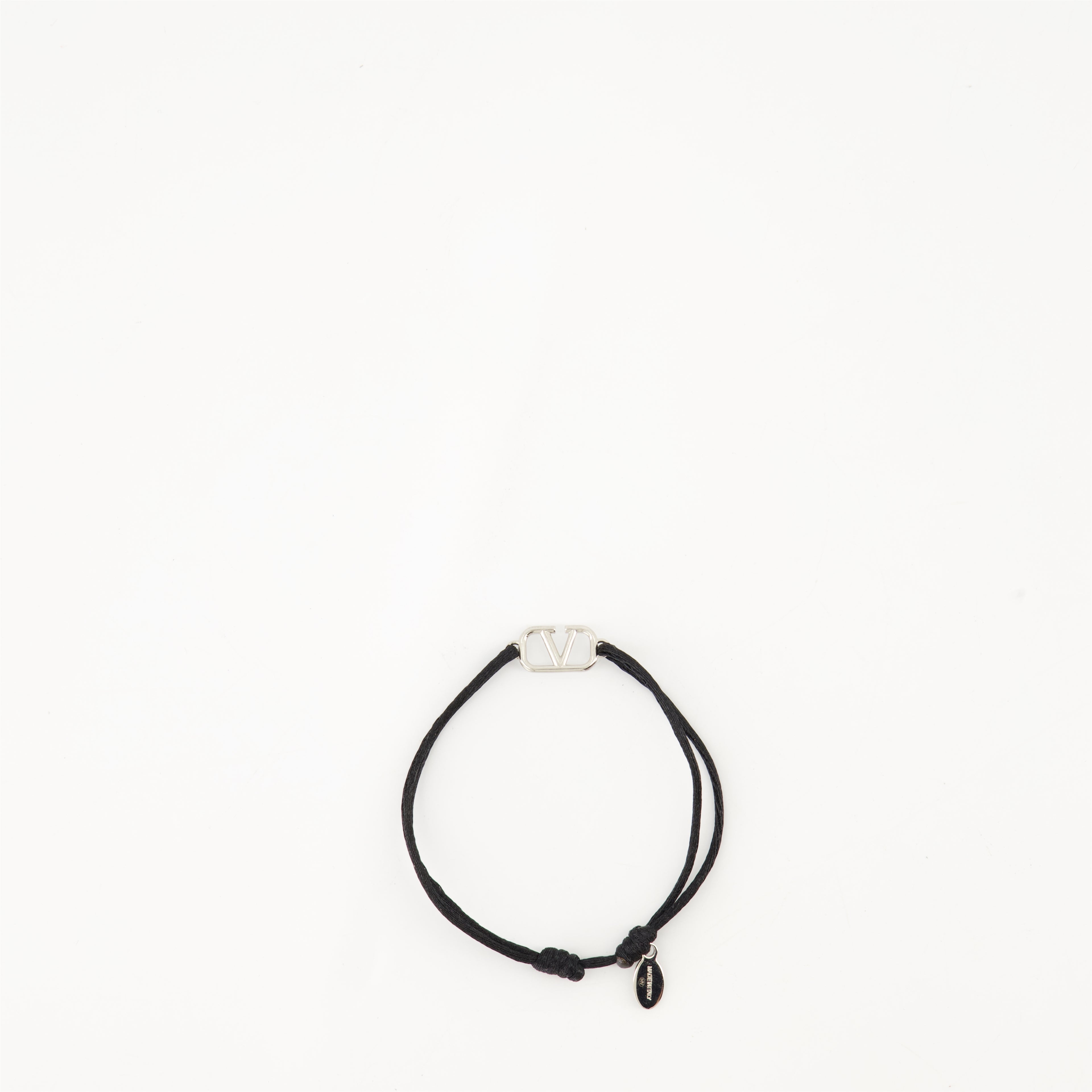Joias Bracelet cordon Vlogo Valentino Garavani Preto Homme