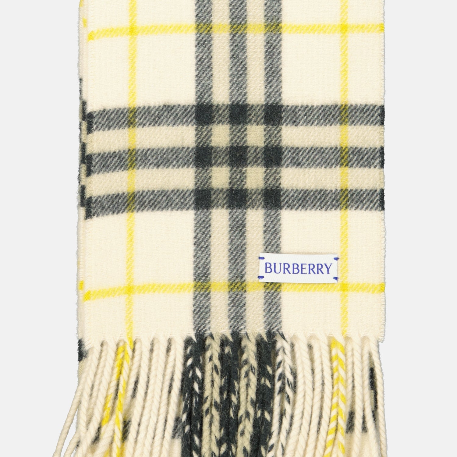Écharpes, foulards et gants Écharpe à carreaux Check Burberry Jaune Unisexe