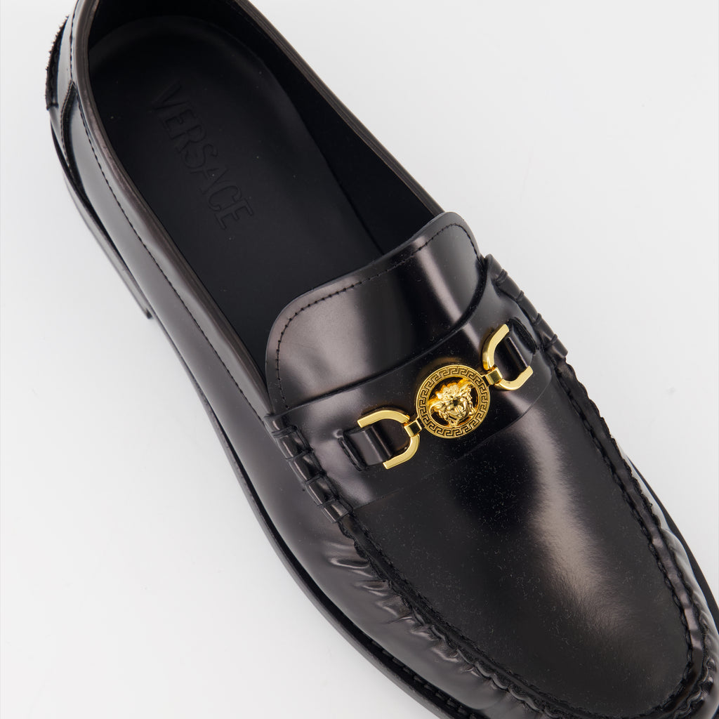 Loafer Mocassins Medusa '95 en cuir Versace Schwarz Homme