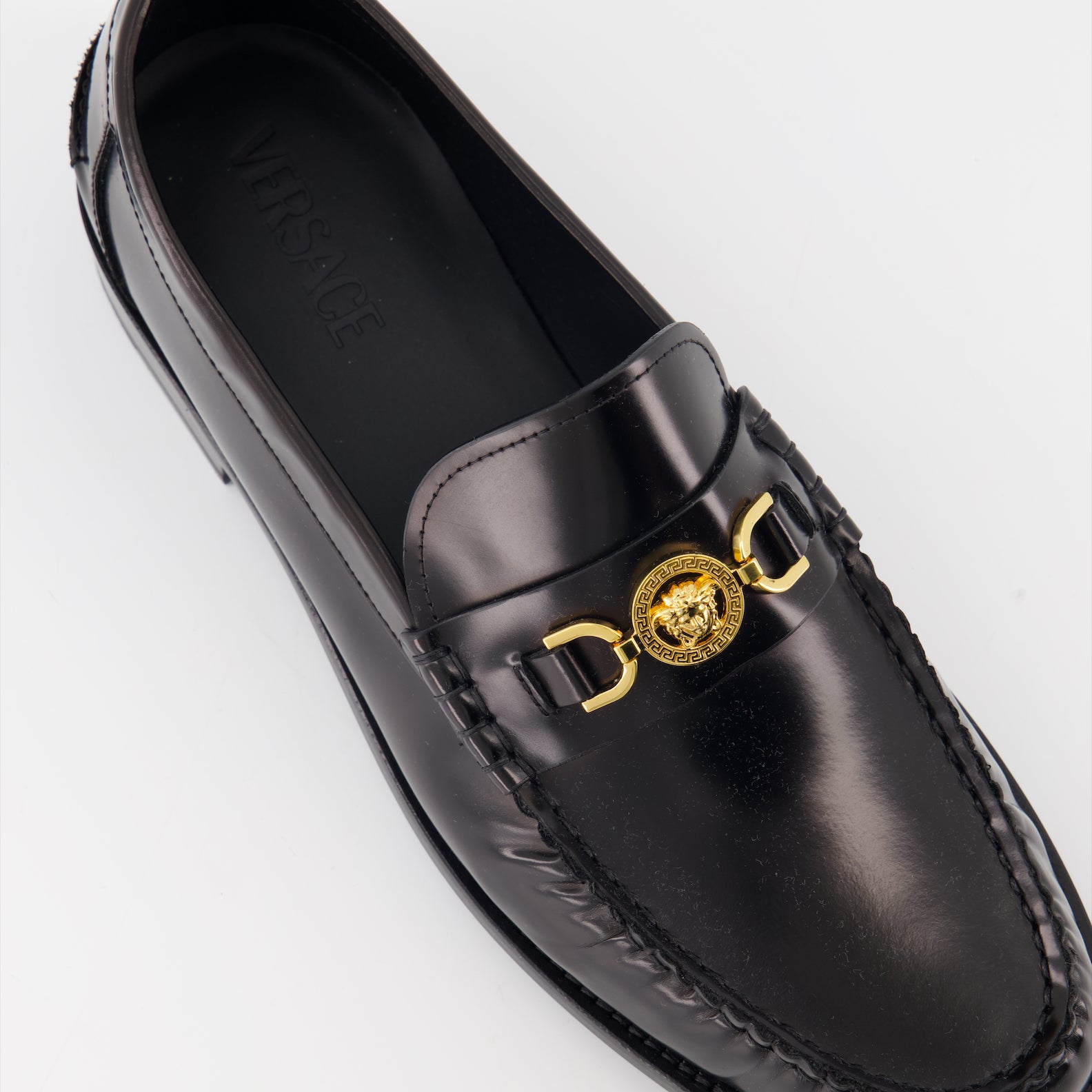 Loafer Mocassins Medusa '95 en cuir Versace Schwarz Homme
