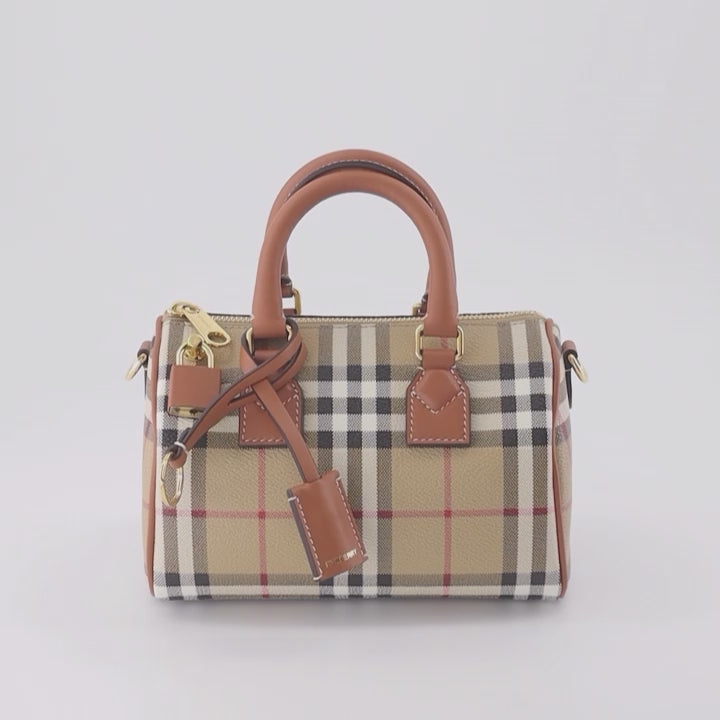 Sacs à main et épaule Mini sac bowling Burberry Beige Femme