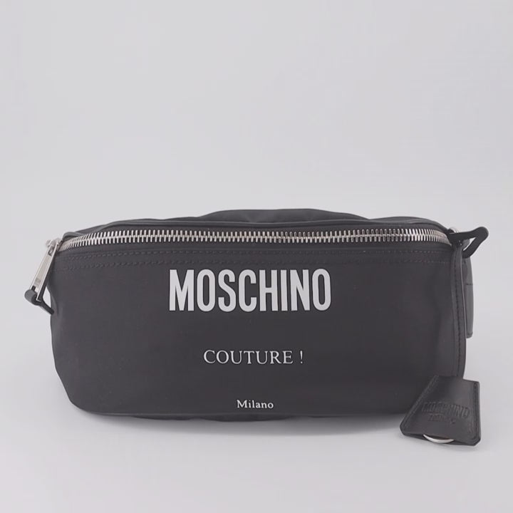 Sacs banane Sac banane à logo Moschino Noir Homme