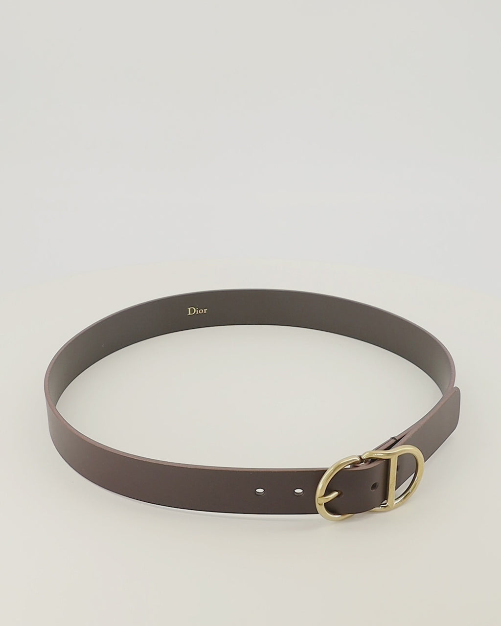 Ceintures Ceinture CD en cuir marron Dior Marron Homme