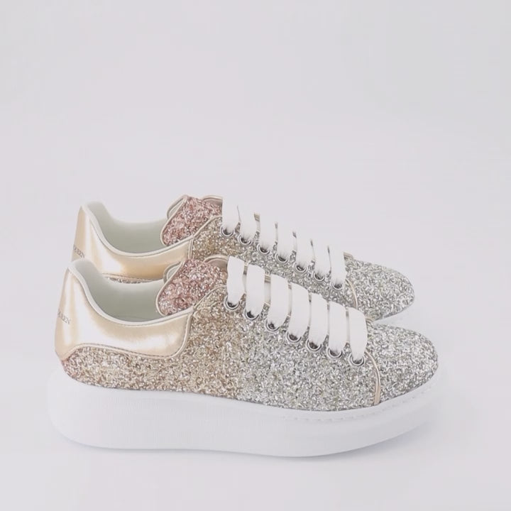 Sneaker Baskets oversize Alexander McQueen Oro Femme
