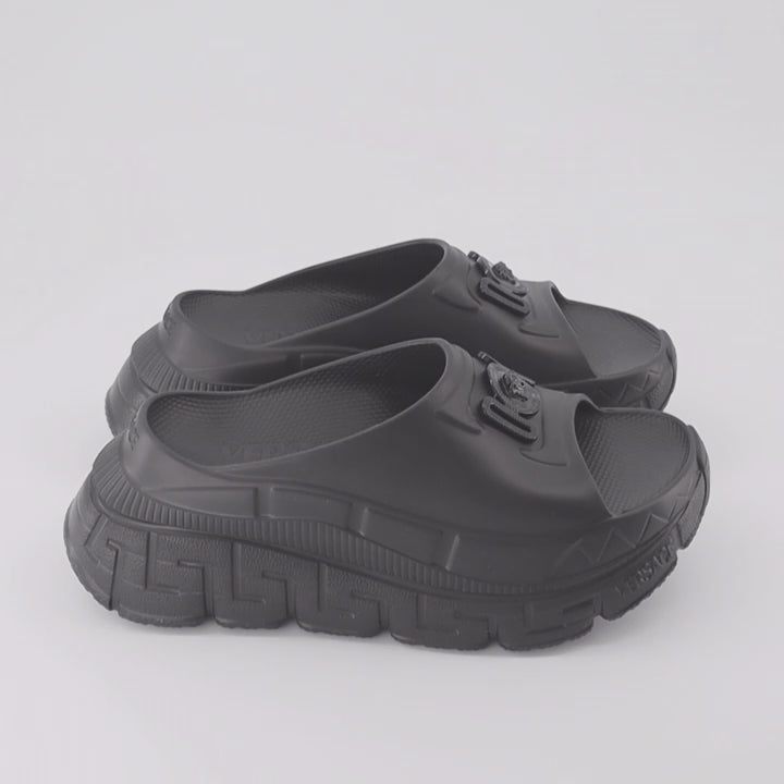 Offene schuhe Claquettes Medusa '95 Versace Schwarz Femme