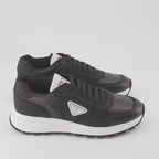 Sneakers Leather and Re-Nylon Sneakers Prada Black Man
