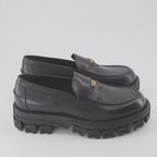 Loafers Greca Portico Loafers Versace Black Man