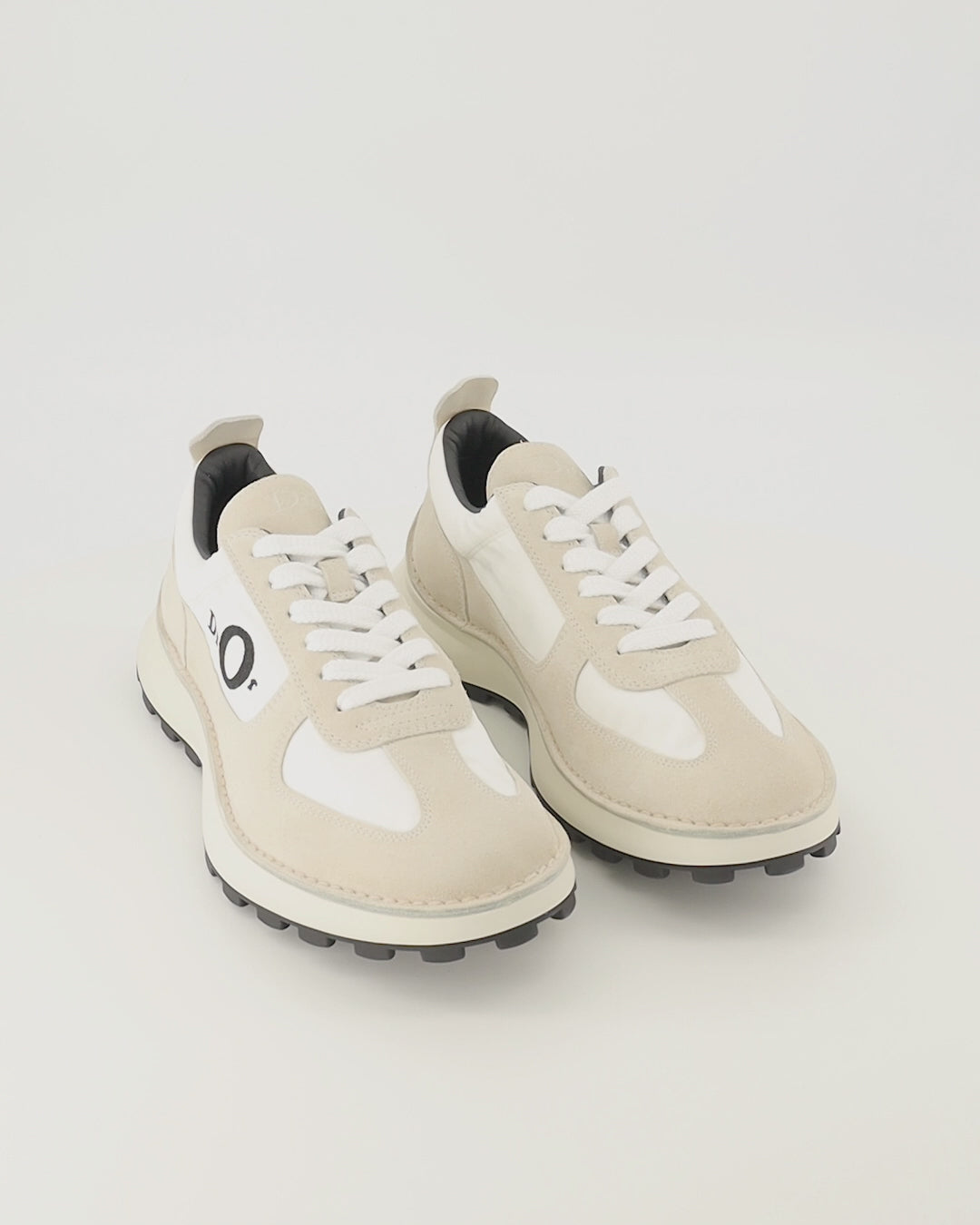 Baskets 디올 스쿼시 베이지 스니커즈 스웨이드 송아지가죽 Dior Blanc Homme
