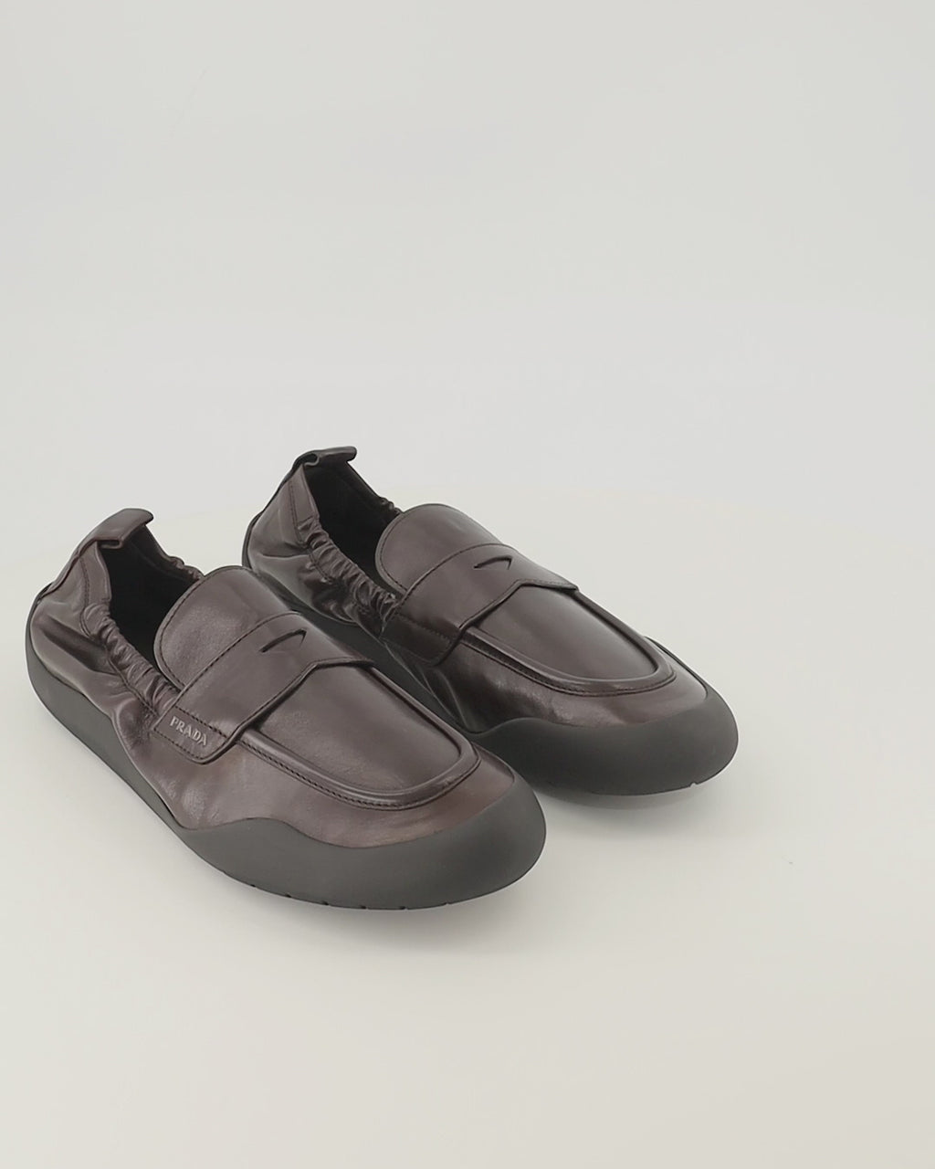 Mocassins Mocassins de Couro Castanho Speedrock Prada Marron Homme
