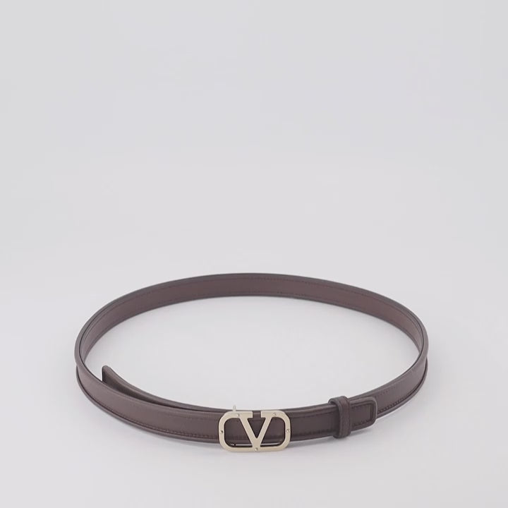 Cintos Ceinture VLogo Valentino Garavani Marrom Femme