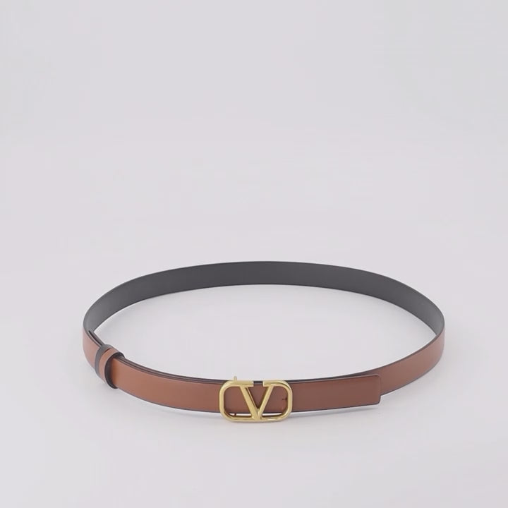 Cinture Ceinture VLogo réversible Valentino Garavani Marrone Femme