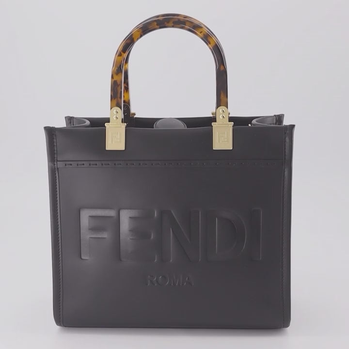 Bolsos tote Sac cabas Sunshine Fendi Negro Femme