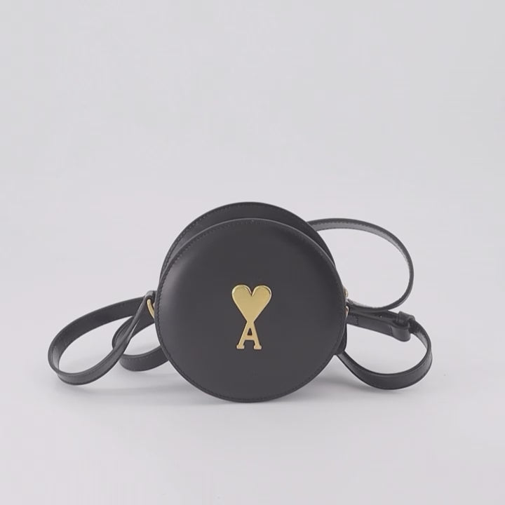 Handbags and shoulder bags Paris round bag Paris Ami PARIS Black Unisex