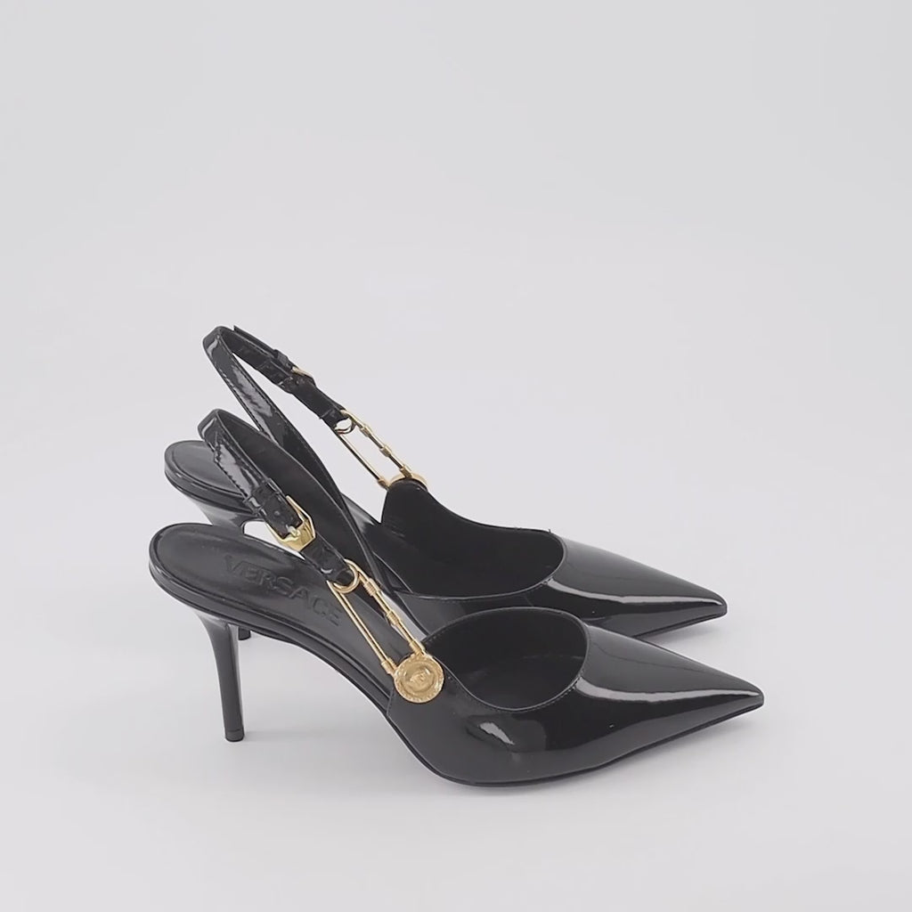 Pumps Escarpins Safety Pin Versace Schwarz Femme