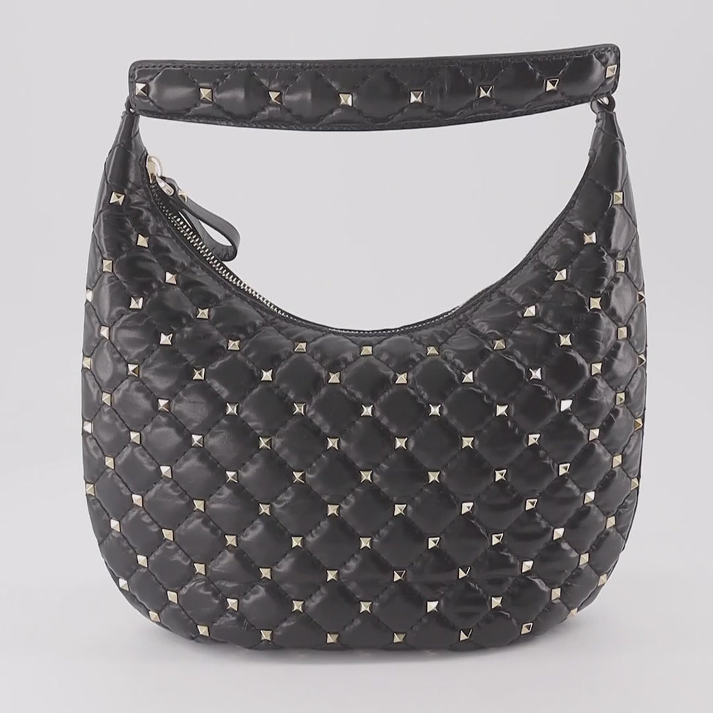 Sacs à main et épaule Sac petit Hobo Rockstud Spike Valentino Garavani Noir Femme
