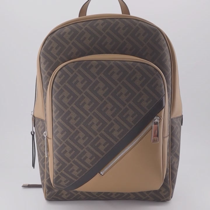 Backpacks Fendi Diagonal Backpack Fendi Brown Man