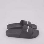 Open shoes Logo slides Palm Angels Black Man