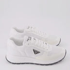 Tênis Baskets en nylon Prada Branco Homme