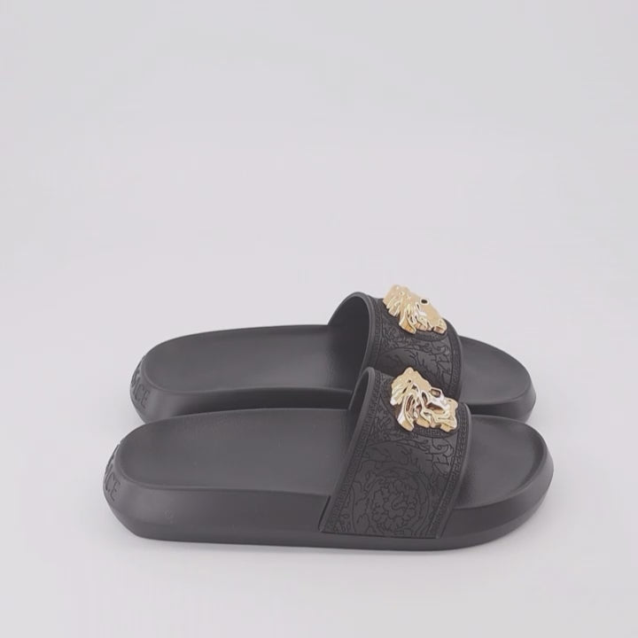 Open shoes Palazzo Slides Versace Black Women