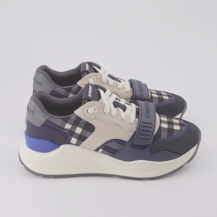 Baskets Baskets Ramsey Burberry Bleu Homme