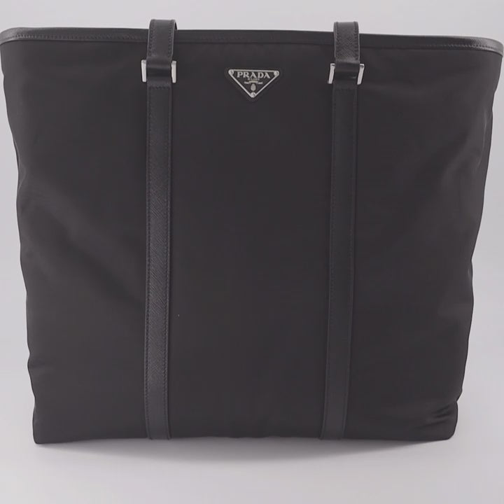 Borse tote Sac cabas en Re-Nylon Prada Nero Homme
