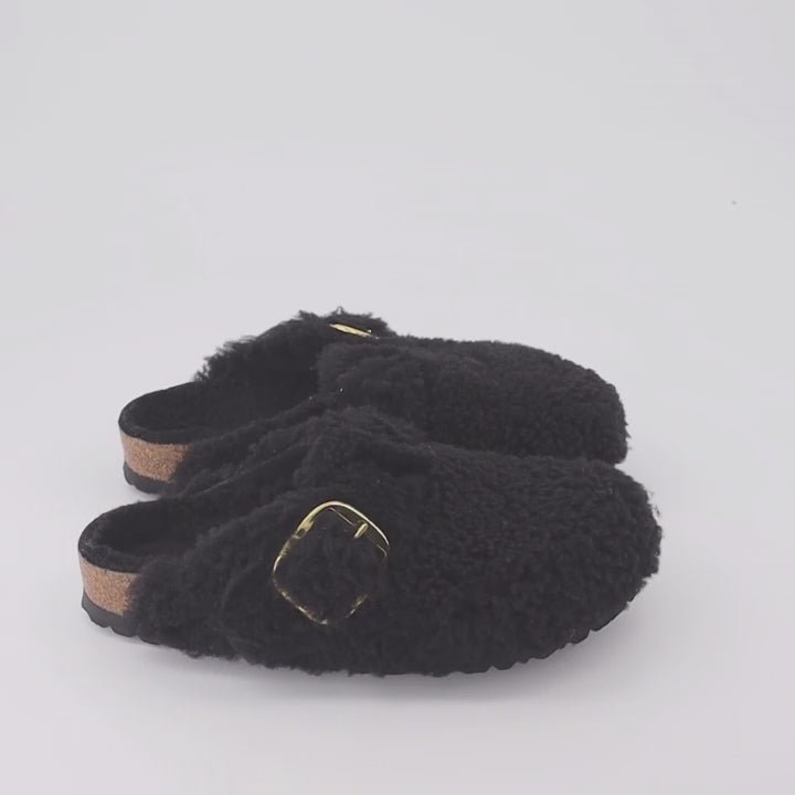 Offene schuhe Mules Boston Birkenstock Schwarz Femme