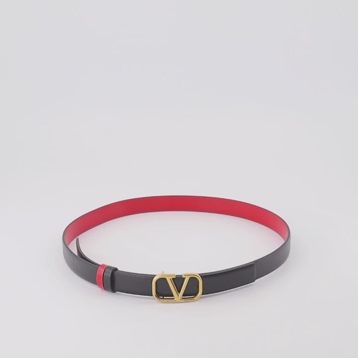 Cinture Ceinture VLogo réversible Valentino Garavani Nero Femme