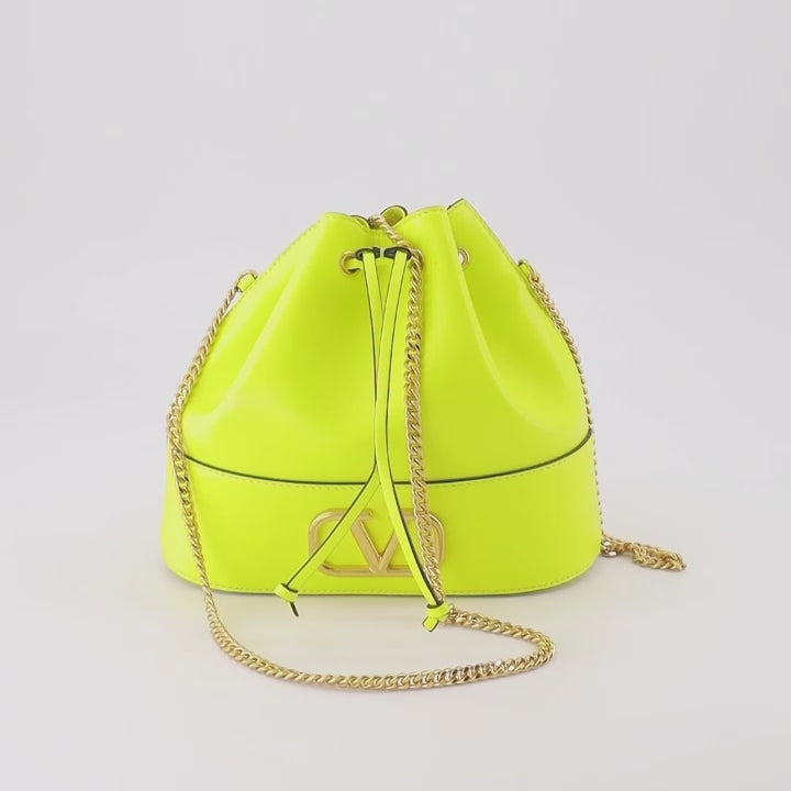 Borse secchiello Sac seau VLogo Valentino Garavani Giallo Femme