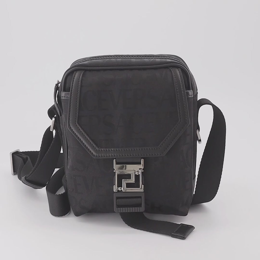 Sacs bandoulière Sac à bandoulière Versace Allover Versace Noir Homme