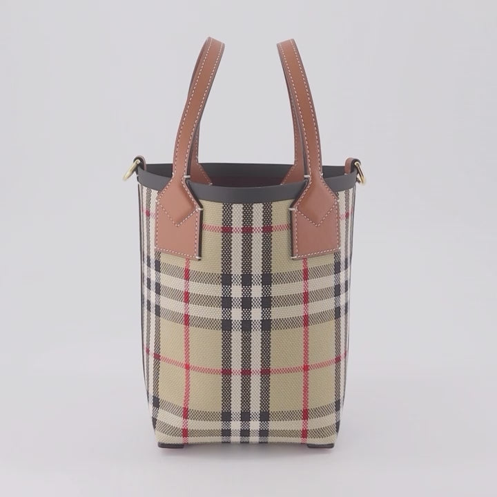 Sacs seau Mini cabas London Burberry Beige Femme