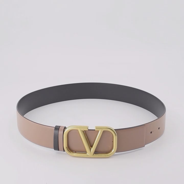 Cinture Ceinture VLogo réversible Valentino Garavani Marrone Femme