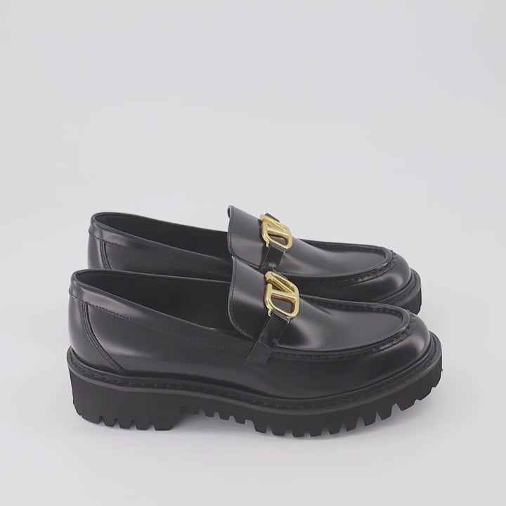 Loafer Mocassins VLogo Valentino Garavani Schwarz Femme