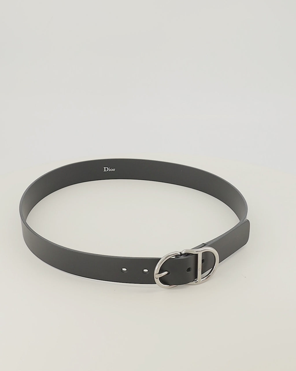 Ceintures Ceinture CD en cuir noir Dior Noir Homme