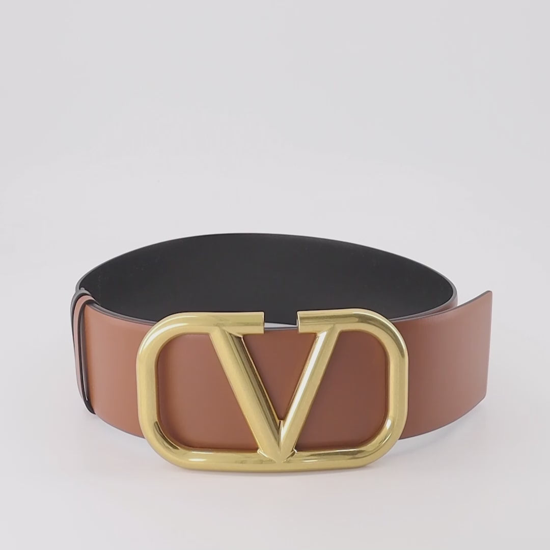 Cinture Ceinture VLogo réversible Valentino Garavani Marrone Femme