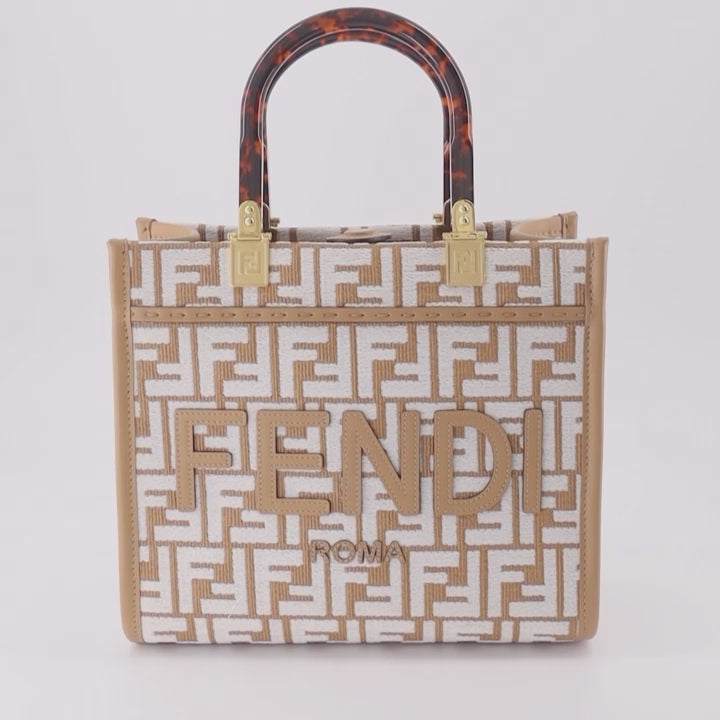 Borse tote Sac Sunshine small Fendi Beige Femme
