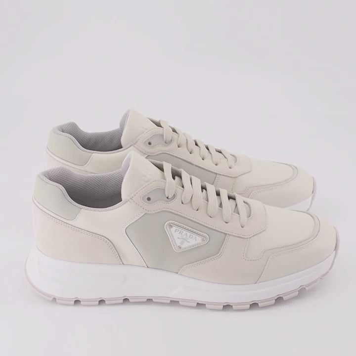Sneakers Nubuck and nylon sneakers Prada Beige Man